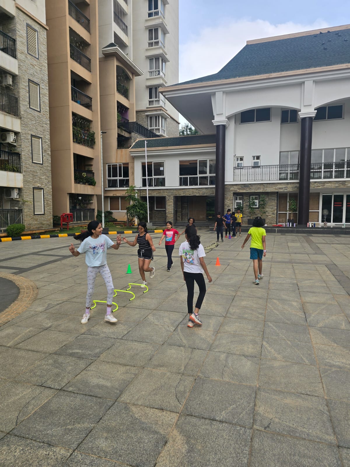 kids doing ladder drills